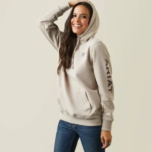 Ariat Ladies Logo Hoodie - Oatmeal Heather - 10040812