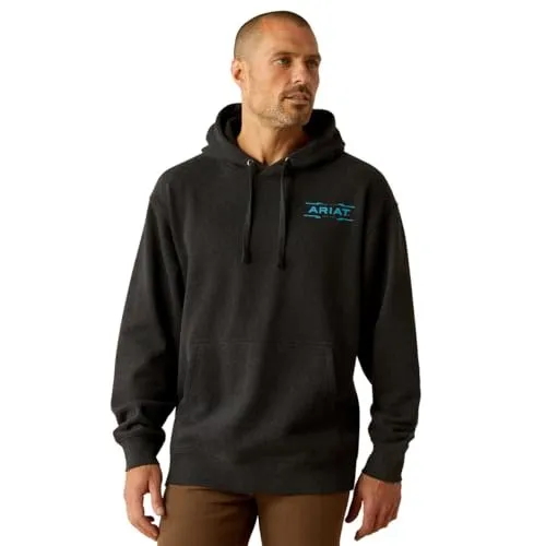 Ariat Men's Diamond Canyon Hoodie, Black Heather