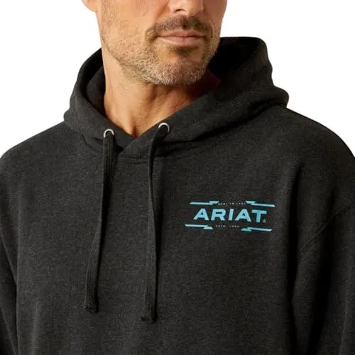 Ariat Men's Diamond Canyon Hoodie, Black Heather