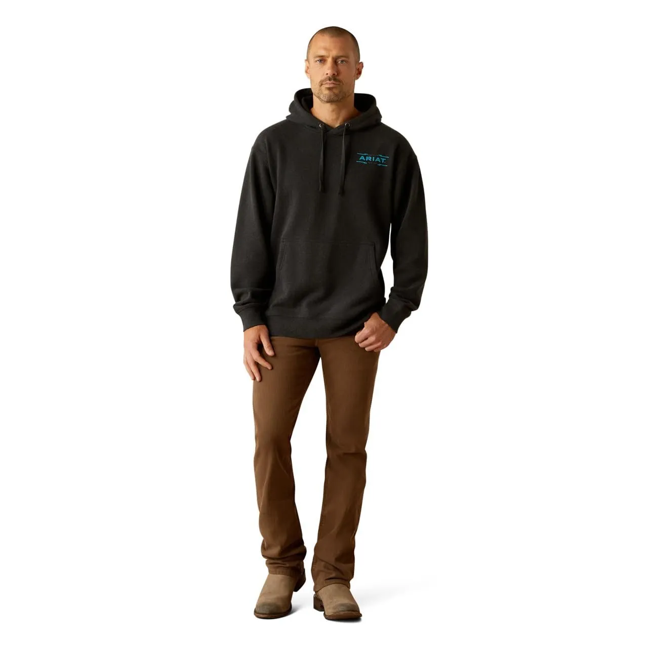 Ariat Men's Diamond Canyon Hoodie, Black Heather