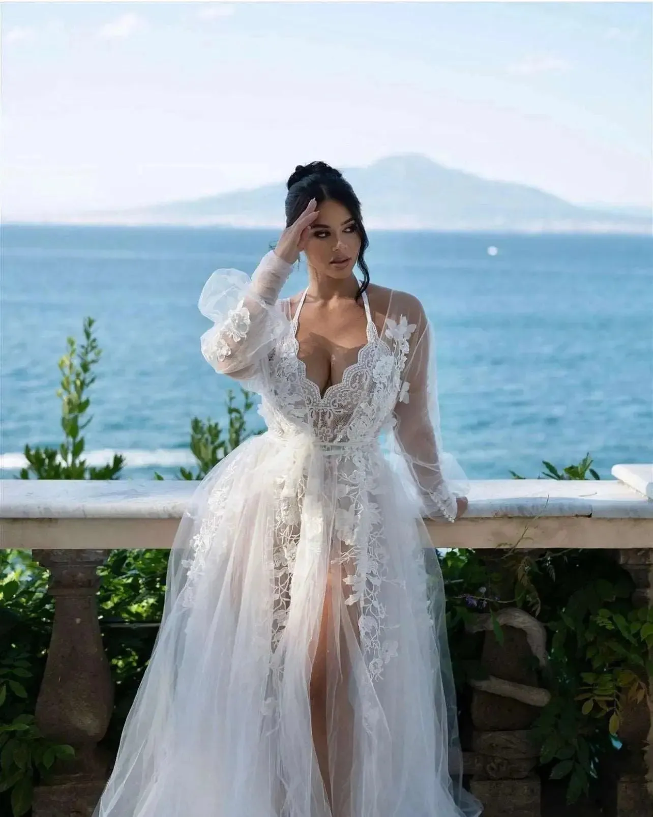 ASHLEY Bridal Lace Robe// CELEBRITY CHOICE