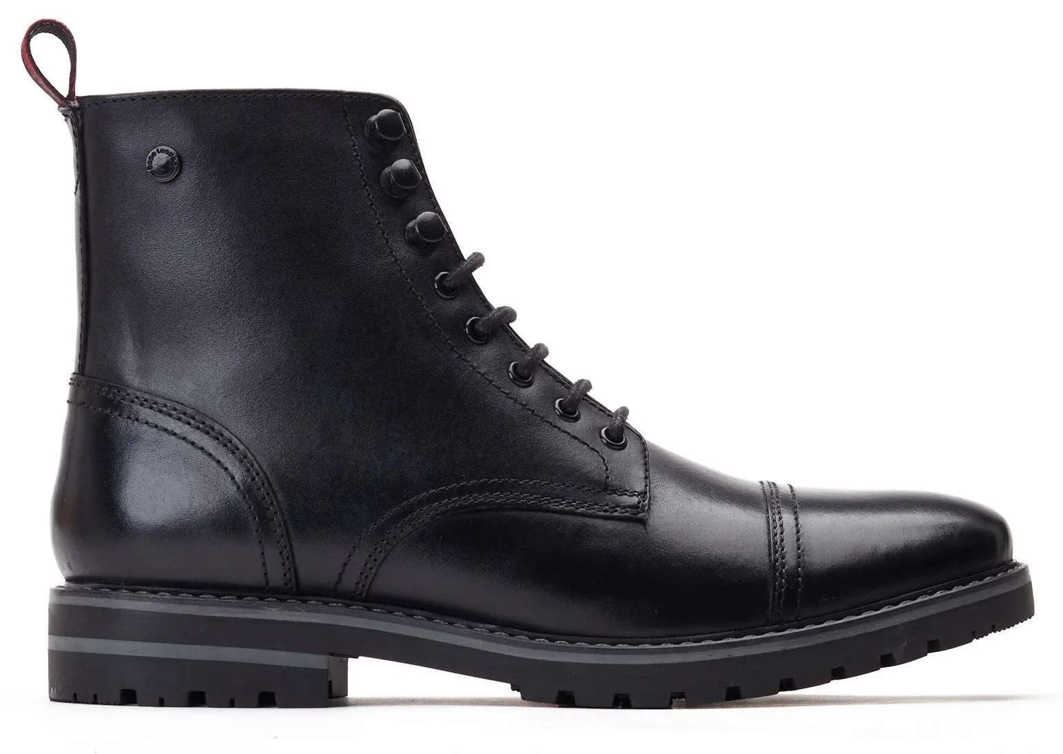 Base London Sparrow Waxy Mens Leather Lace Up Combat Boot