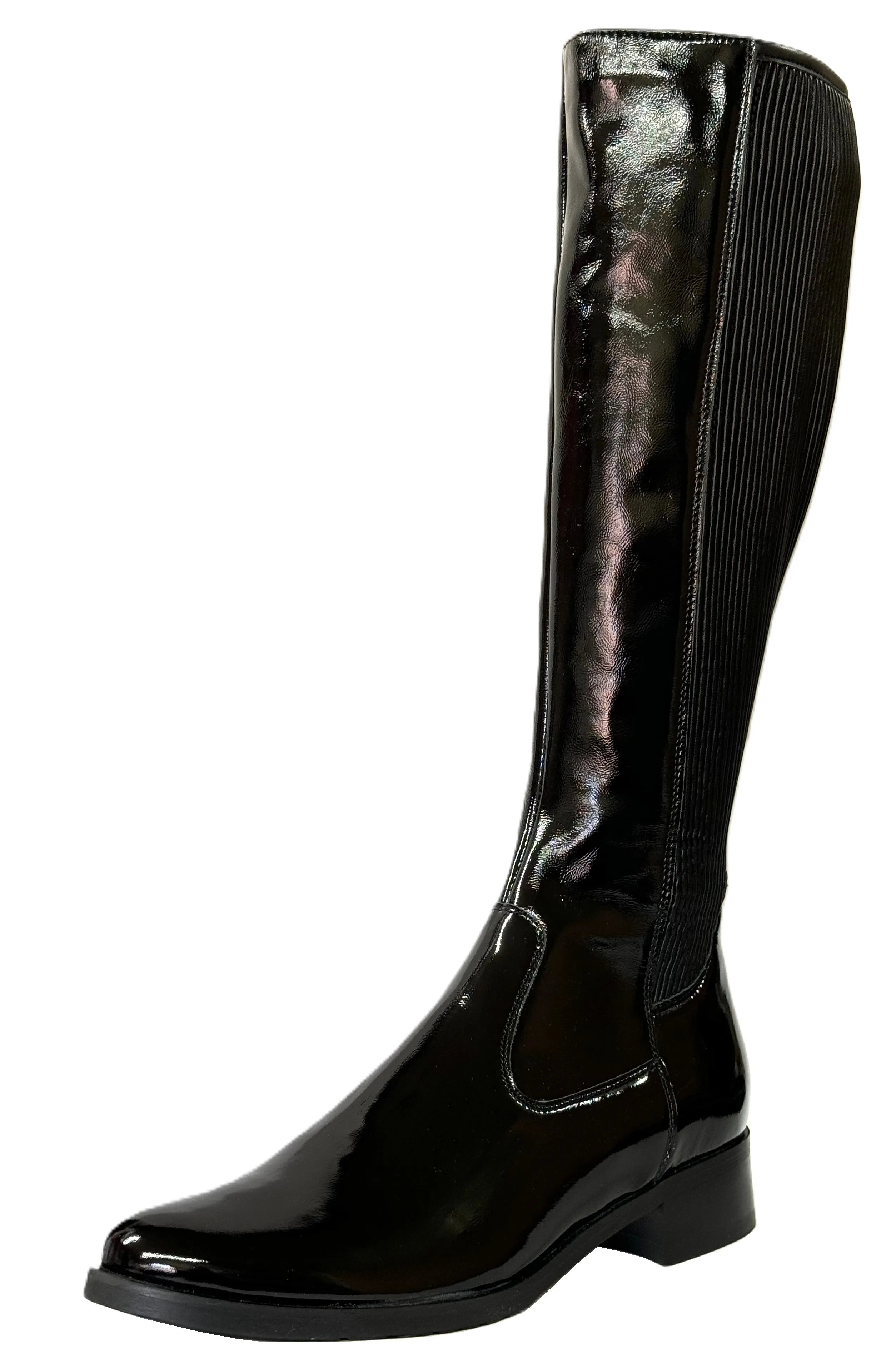 Bioeco Ladies Stretch Back Flat Heel Boot