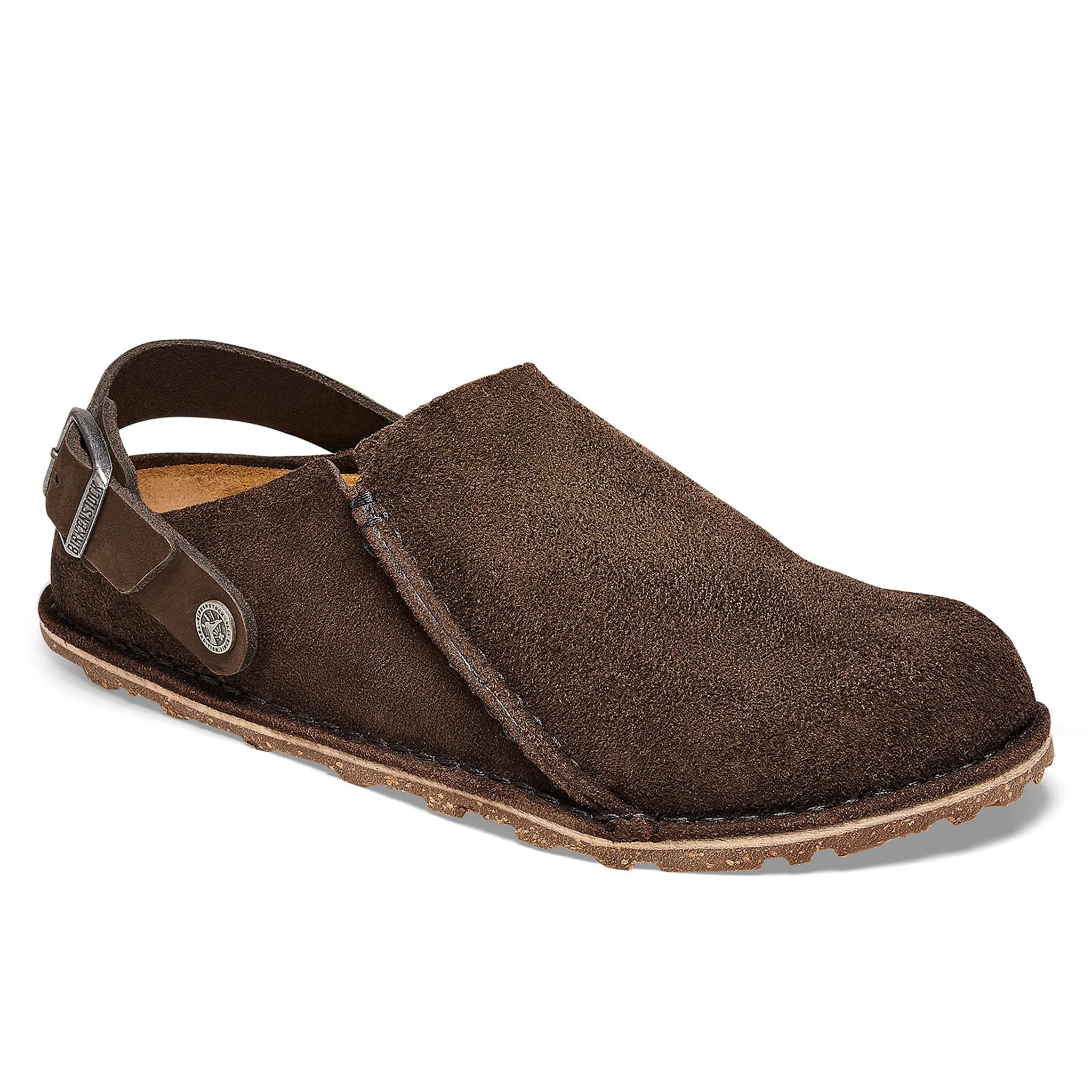 BIRKENSTOCK Lutry Premium Suede Leather Clogs - Espresso