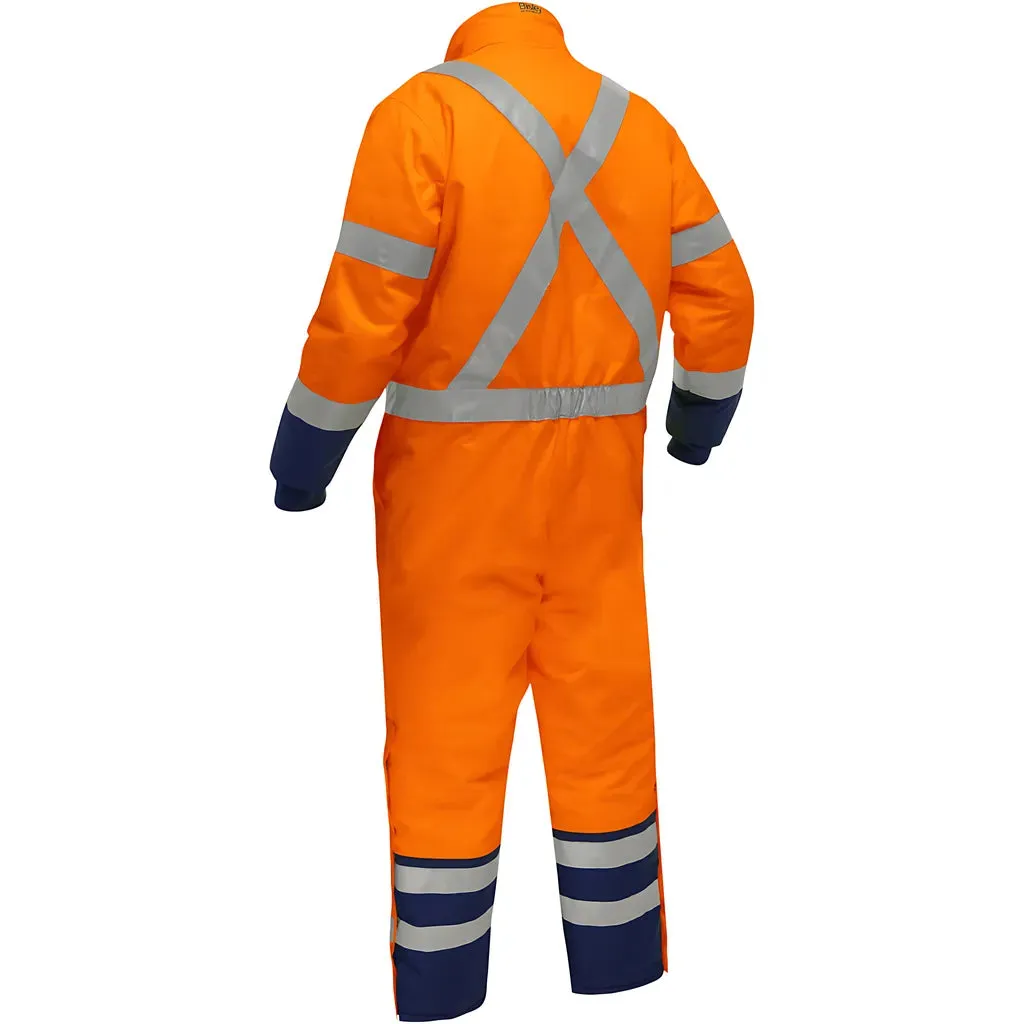 Bisley 344M6453X-ORNV/S ANSI Type R Class 3 Extreme Cold Coverall with X-Back