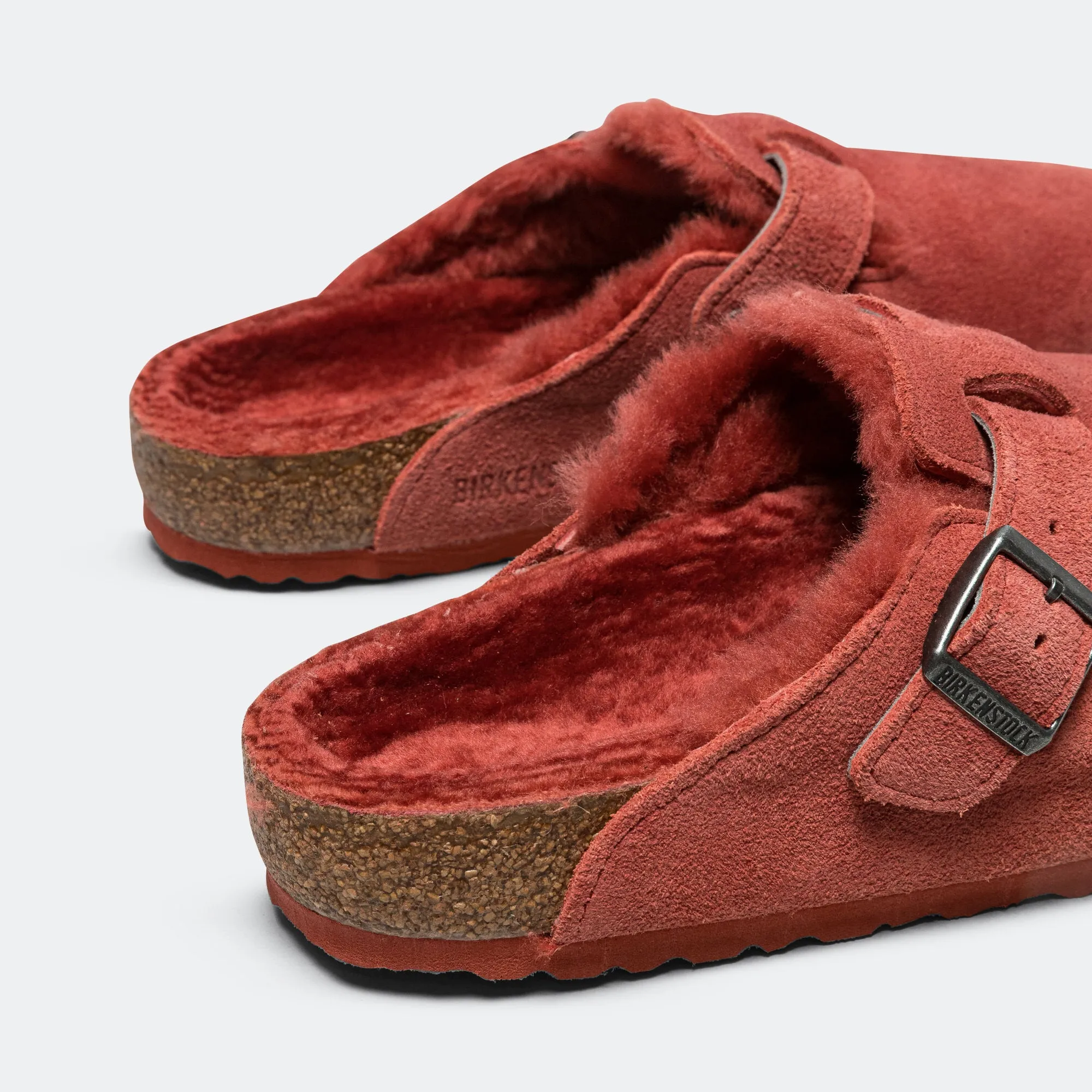 Boston - Sienna Red Suede Leather/Shearling