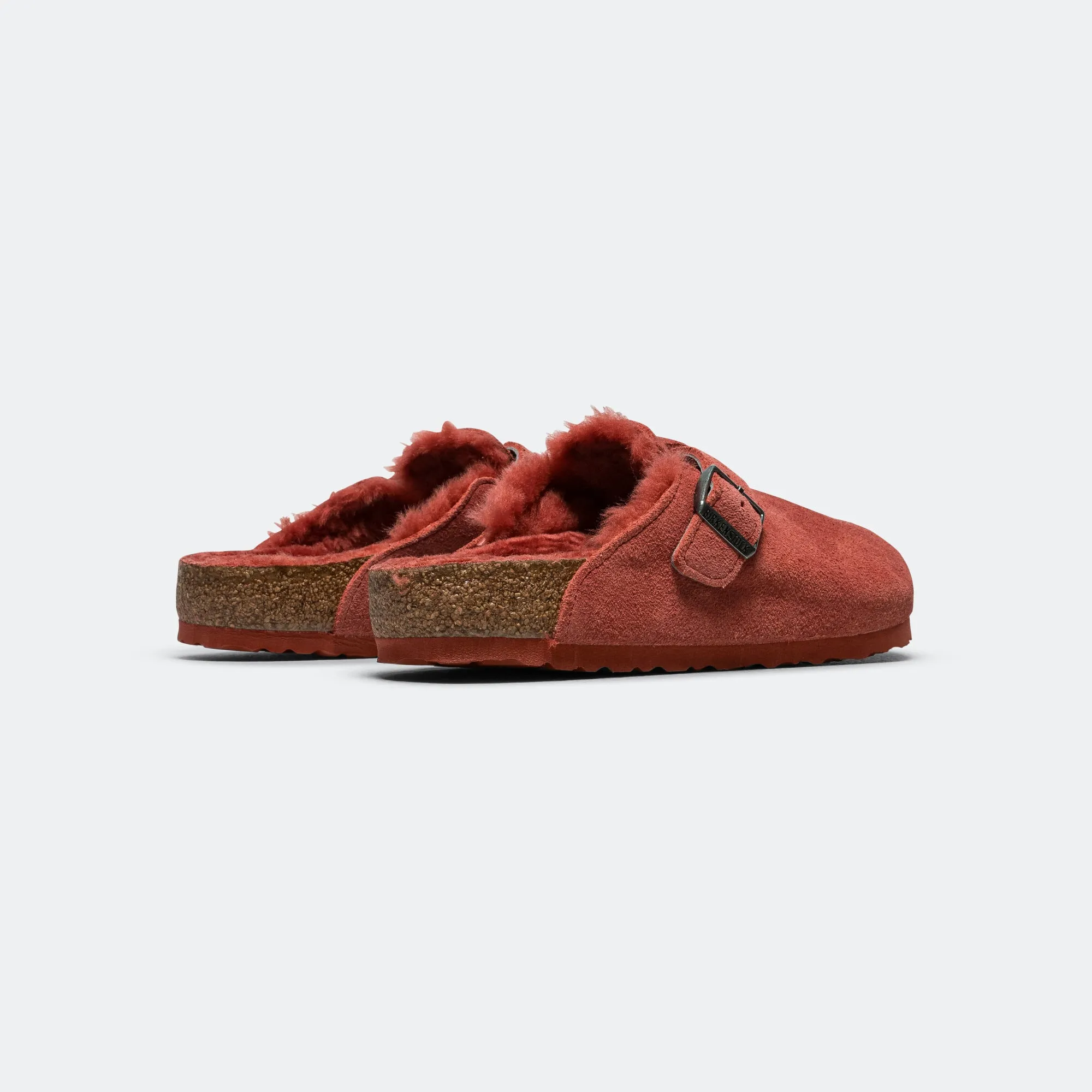 Boston - Sienna Red Suede Leather/Shearling