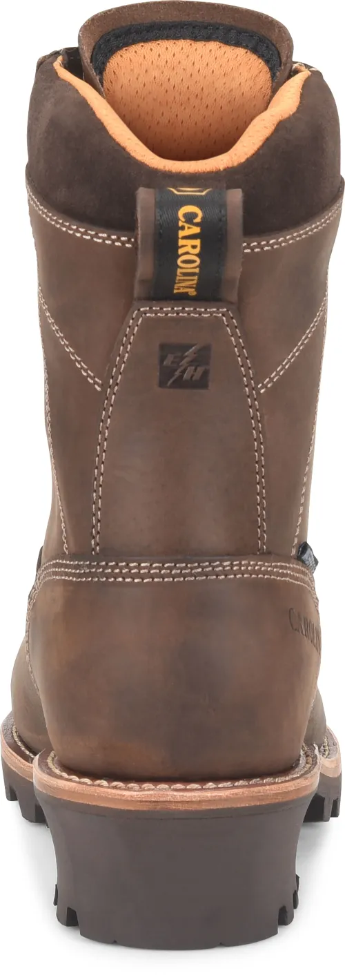 Carolina 8" Waterproof Soft Lace-To-Toe Logger Boot #CA7022