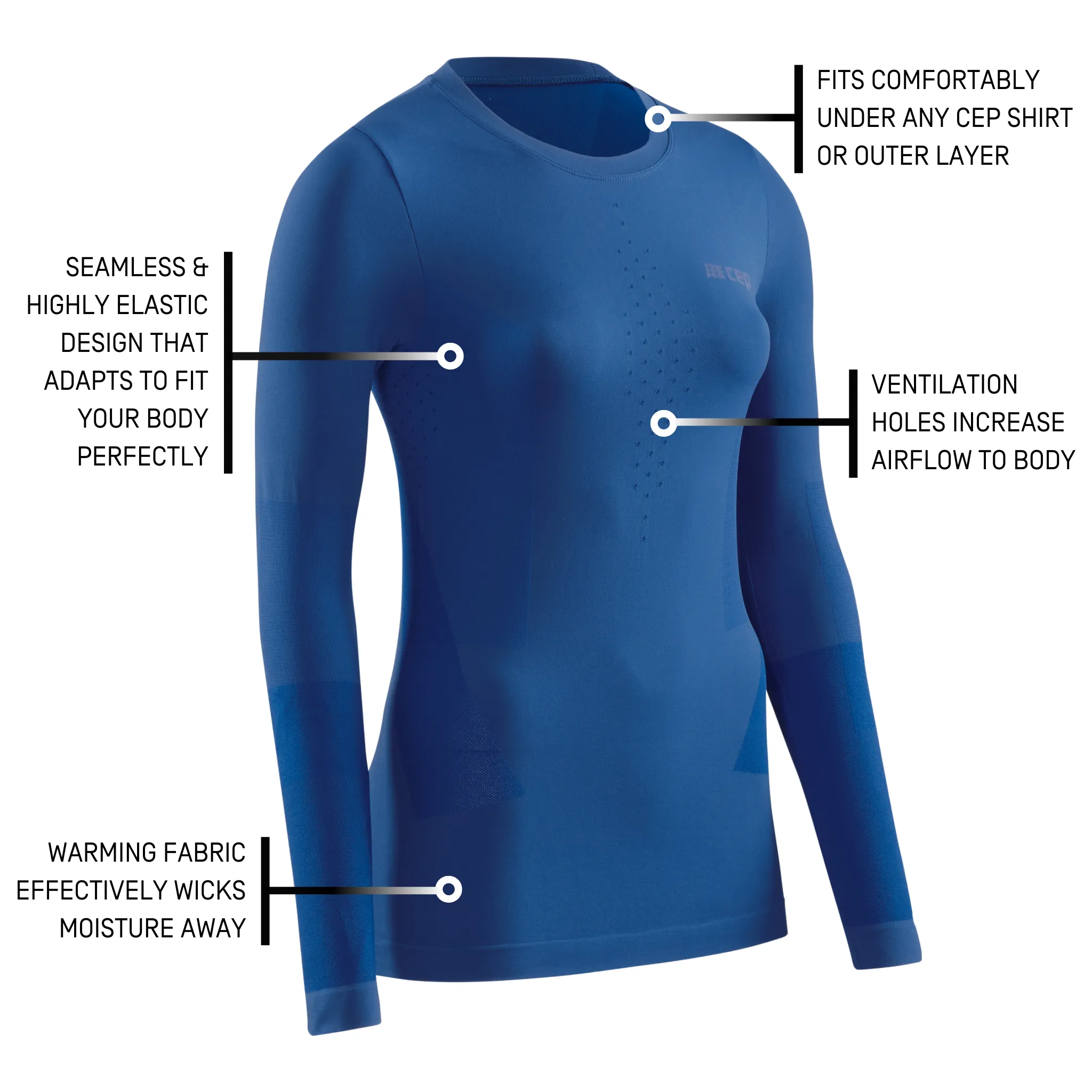 Cold Weather Long Sleeve Base Shirt, Women