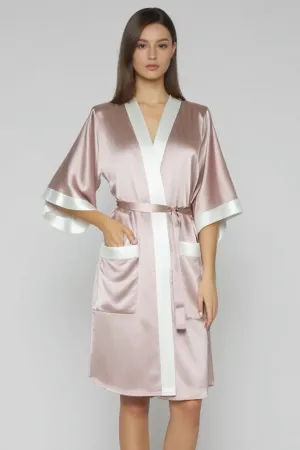 Colorblocked Silk Robes