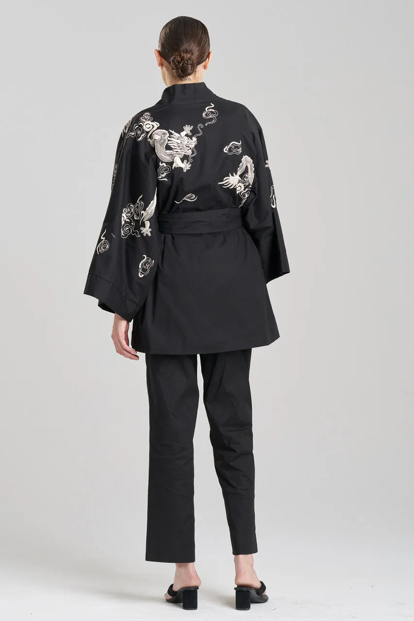 Dragon Techno Poplin Embroidered Unisex Kimono