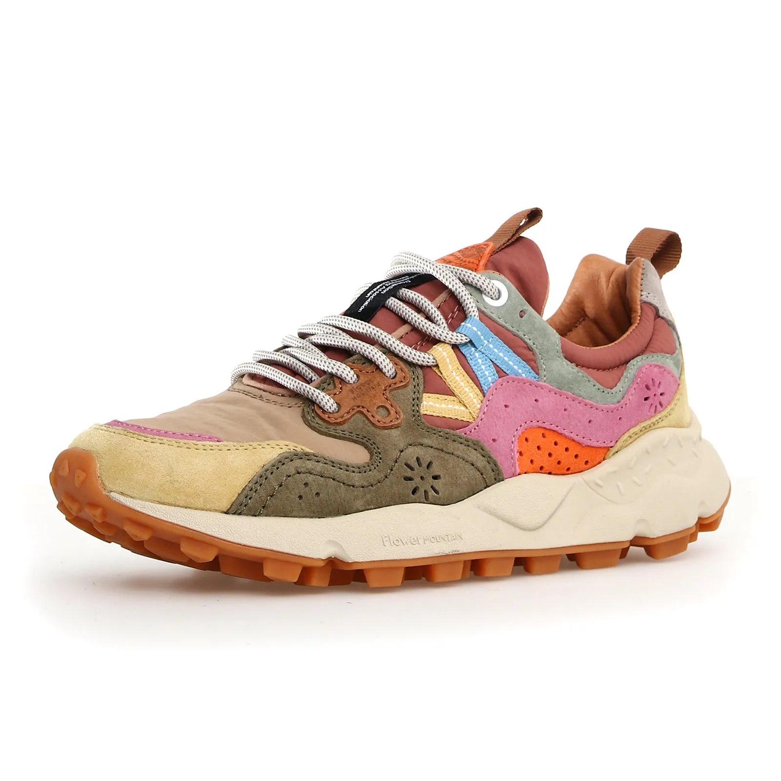 Flower Mountain Yamano 3 Sneaker (Women) - Cream/Taupe/Military