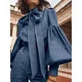 Gymystars Womens Dresses Shirt PU Skirt New Autumn Buttons Long Sleeve Patchwork Pocket Skinny Belted Lapel Female Midi Dress