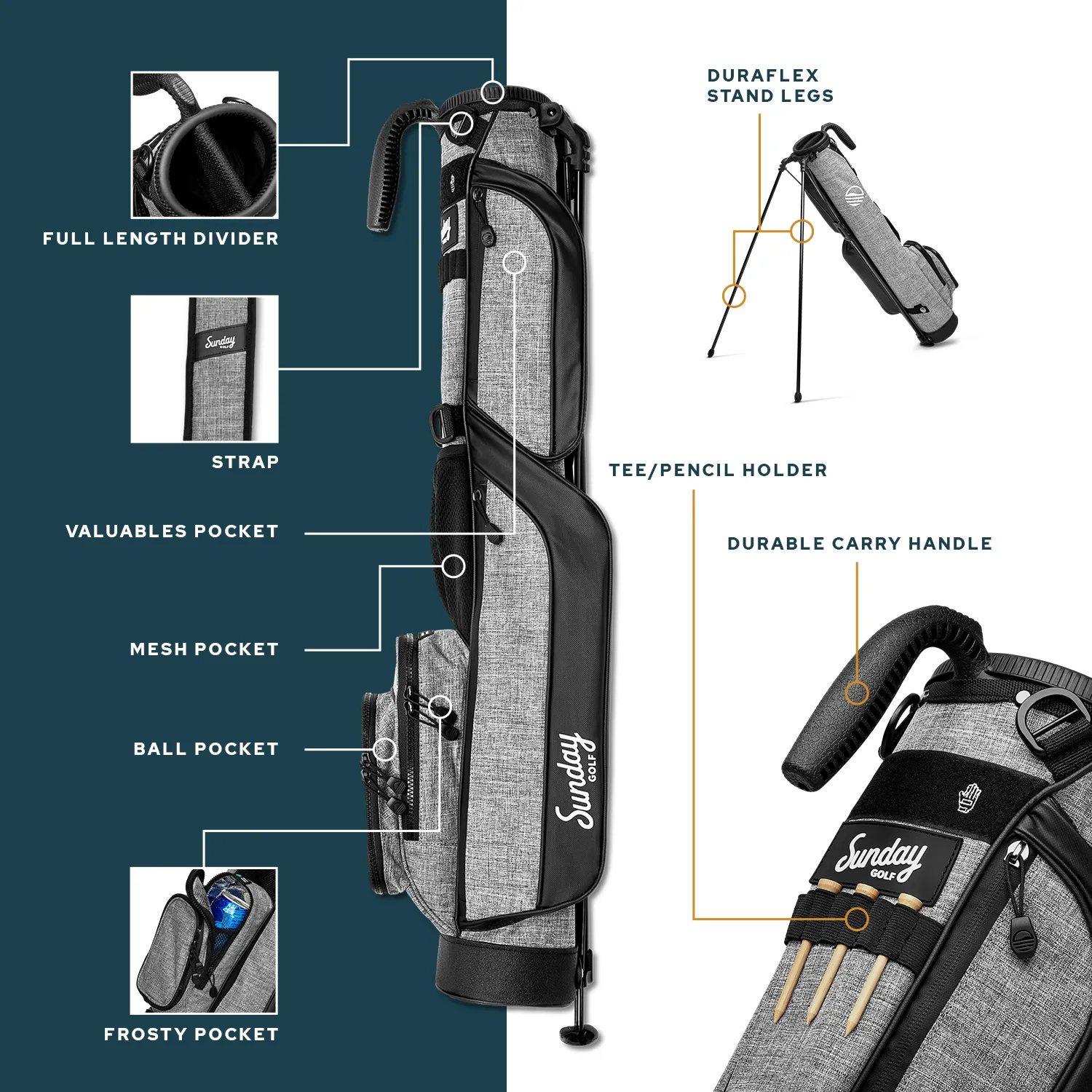 Midnight Green Loma Golf Bag