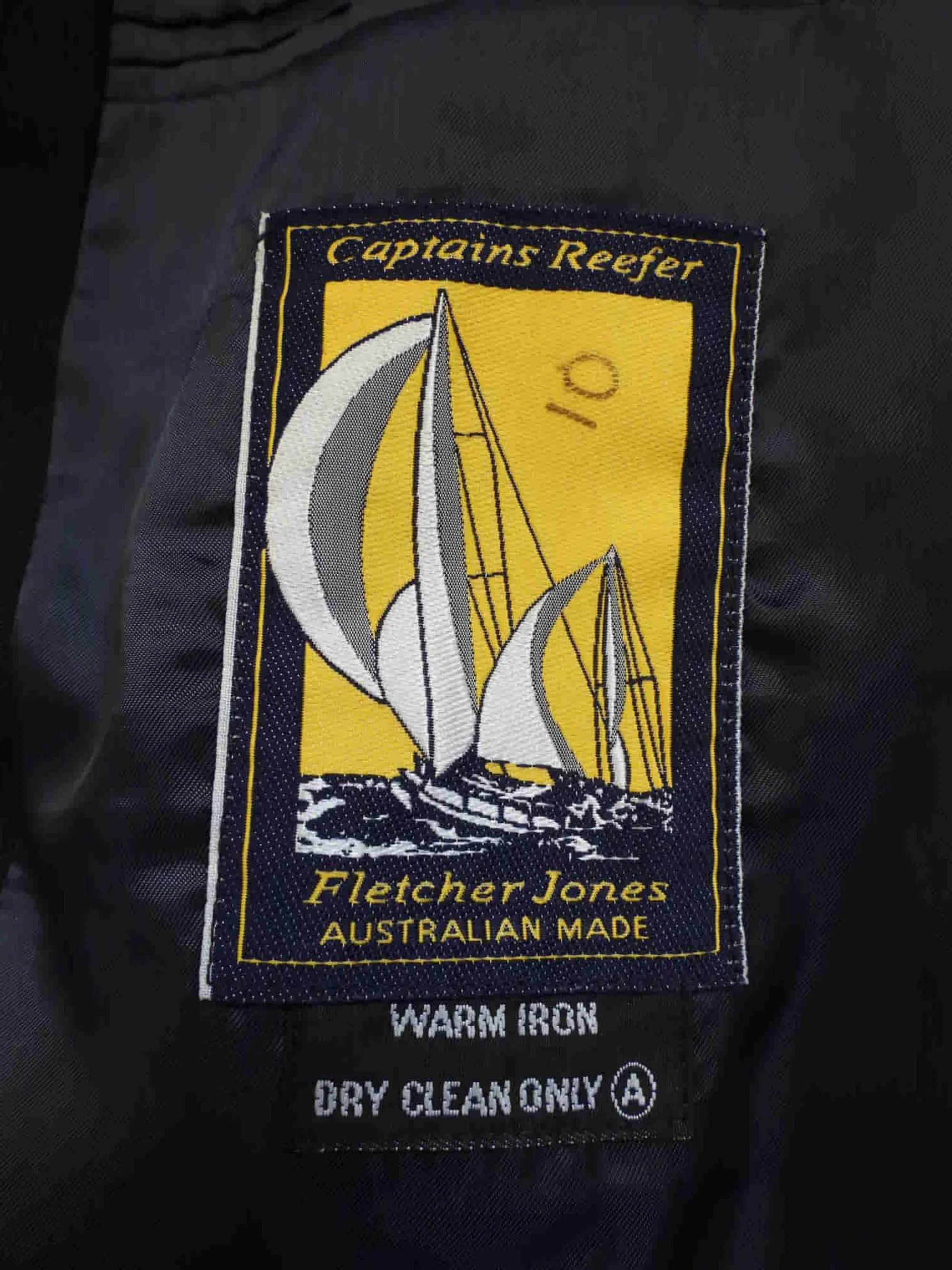 Navy Blue Captains Reefer Jacket by Fletcher Jones - XXL