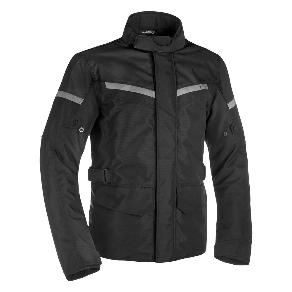 Spartan Long Waterproof Mens Textile Jacket - Black