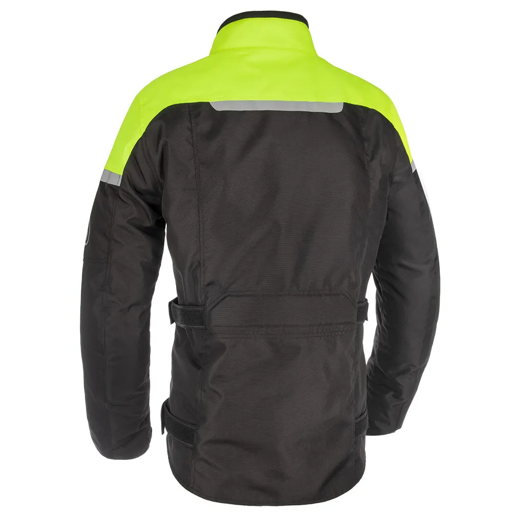 Spartan Long Waterproof Mens Textile Jacket - Black/Fluo