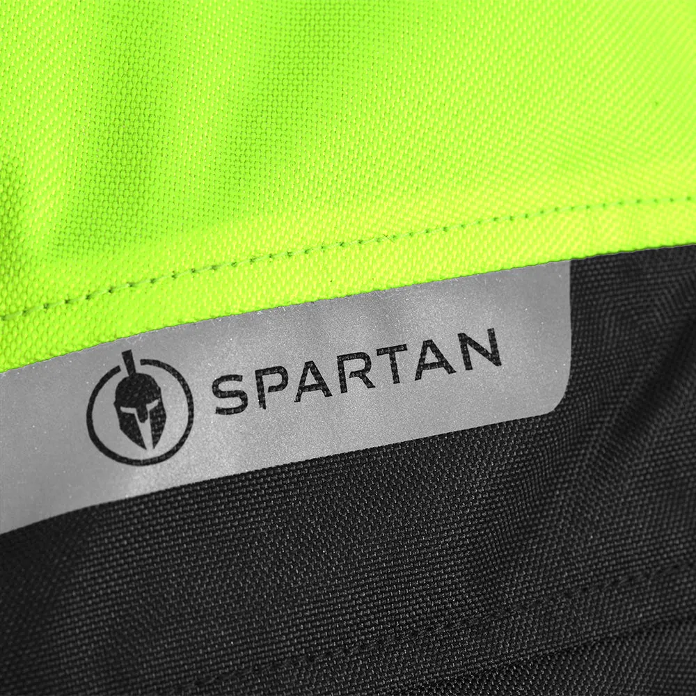 Spartan Short Waterproof Mens Textile Jacket - Black/Fluo