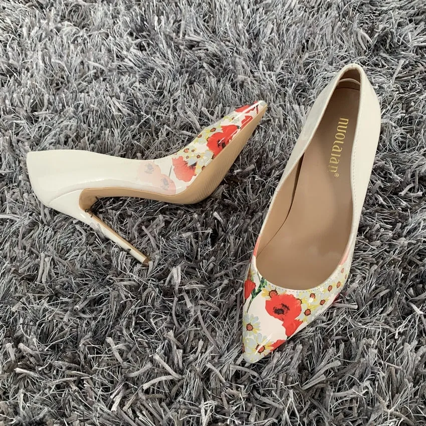 TEEK - Floral Fixation Heels | Various Colors Heights/Flat