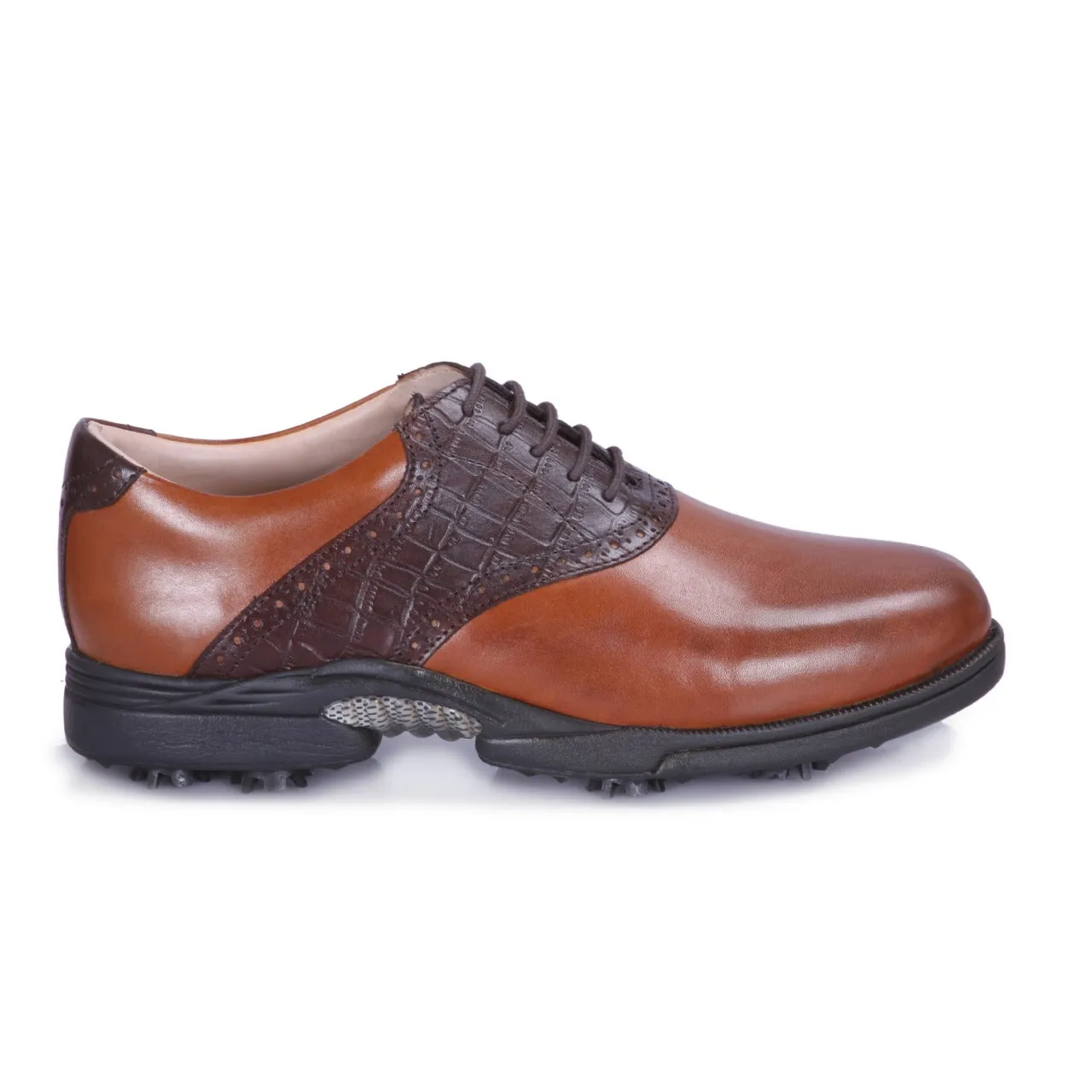 Tiger Tan & Brown Golf Shoes