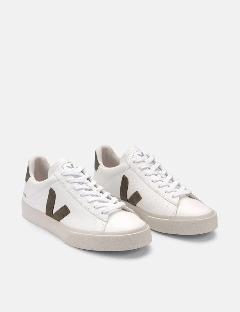 Womens Veja Campo (Chrome Free) Trainers - Extra White/Khaki